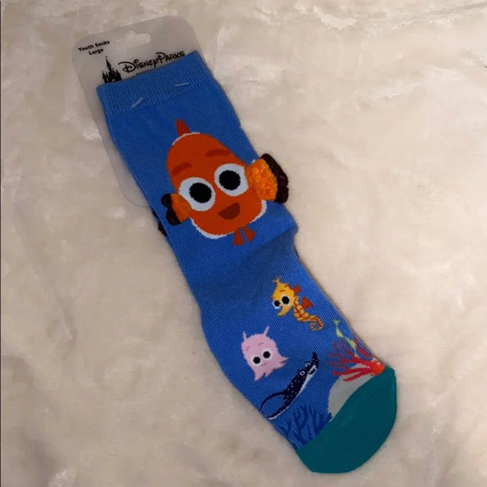 Disney Parks 3D Nemo Youth Socks/Large